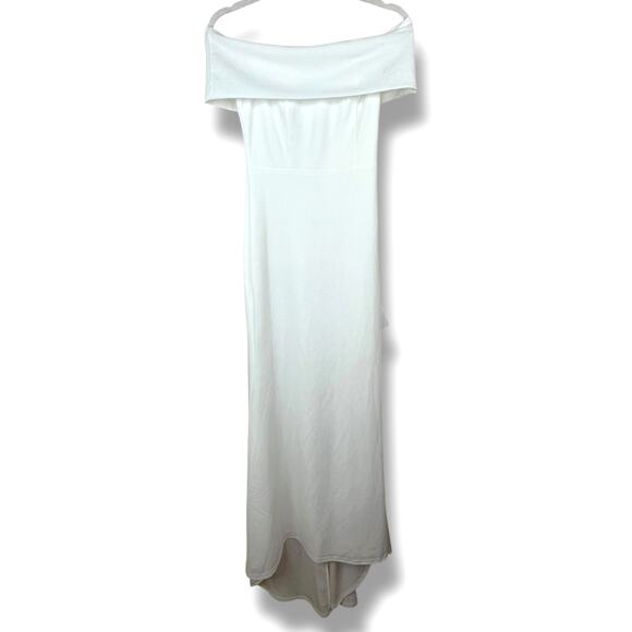 Lulus NWT Exceptional Romance White Off-the-Shoulder Mermaid Bridal Gown Dress - Picture 2 of 11